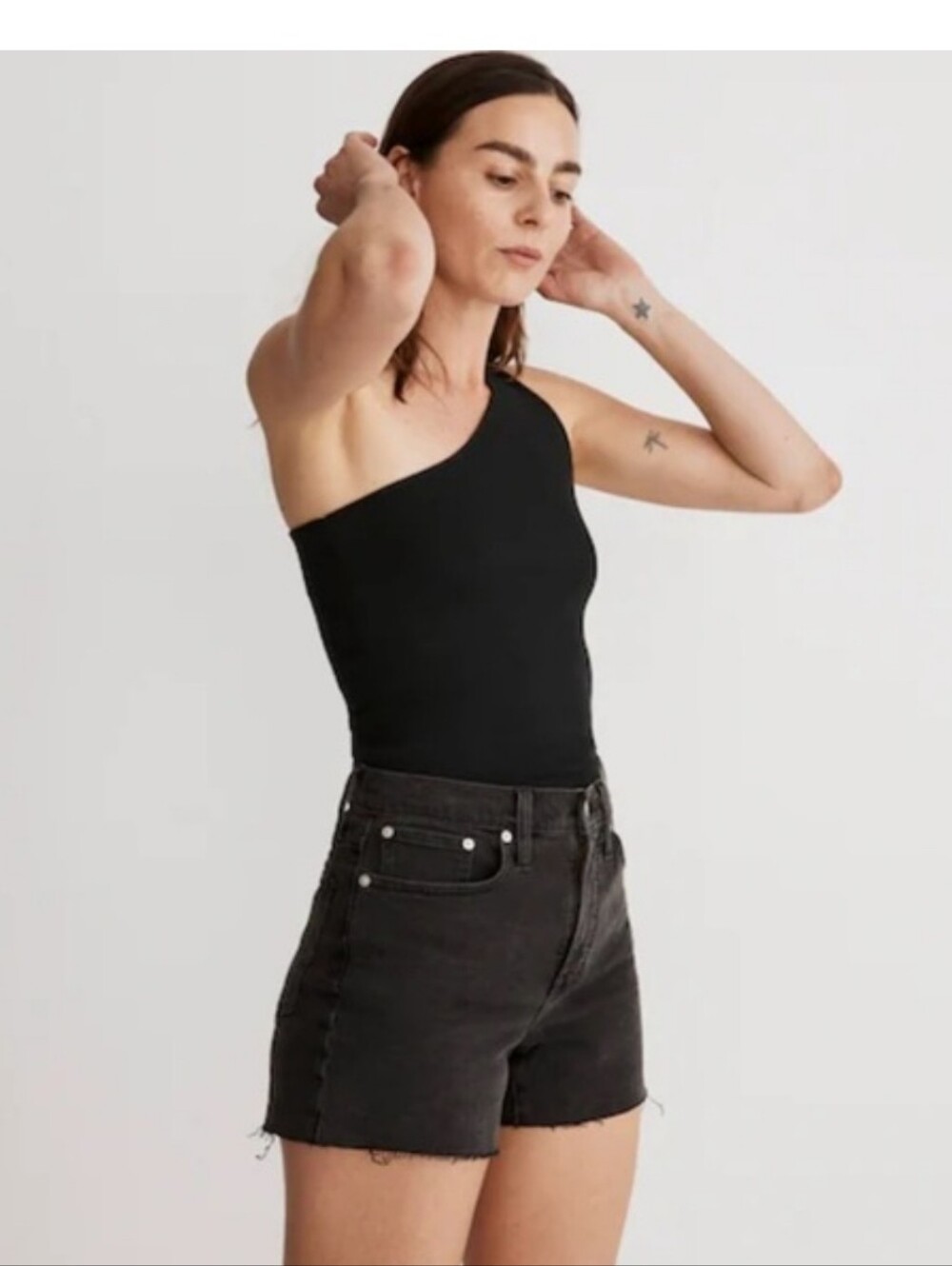Madewell Women's Lunar Wash Curvy High-Rise Denim Shorts, Size 26
